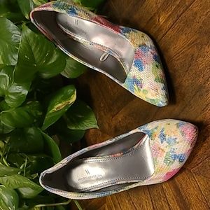 Worthington Wor Zoe stiletto  multi colored snake inspired pump